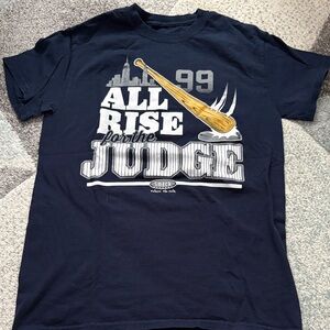 Navy Graphic Tee with Baseball Design